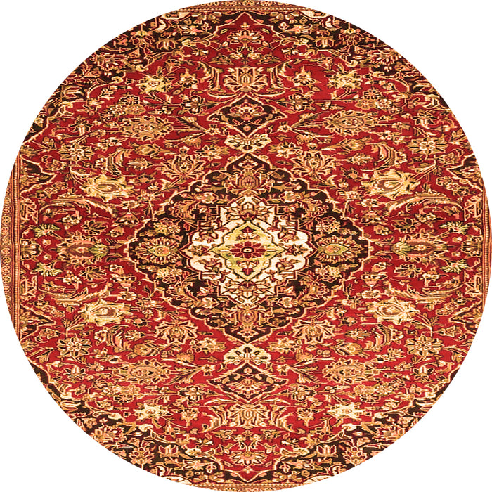 Square Persian Orange Traditional Rug, tr4606org