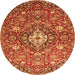 Square Persian Orange Traditional Rug, tr4606org