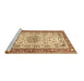 Sideview of Machine Washable Persian Brown Traditional Rug, wshtr4607brn