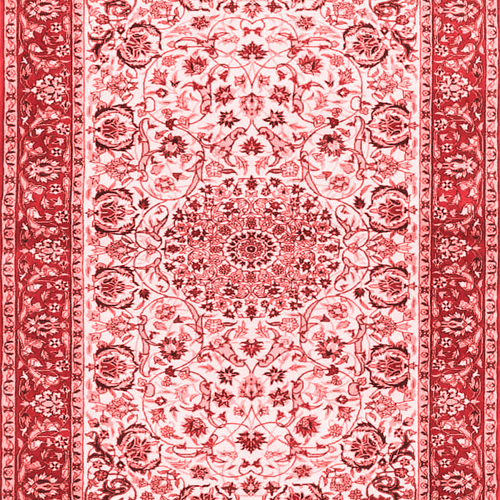 Machine Washable Persian Red Traditional Rug, wshtr4607red