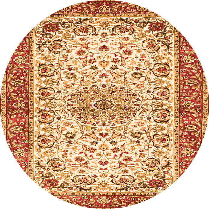 Machine Washable Persian Orange Traditional Area Rugs, wshtr4607org