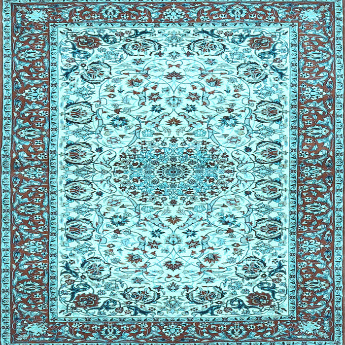 Square Persian Light Blue Traditional Rug, tr4607lblu