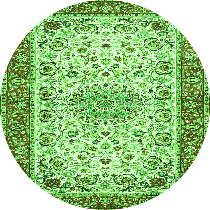Machine Washable Persian Green Traditional Area Rugs, wshtr4607grn