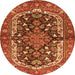 Machine Washable Persian Orange Traditional Area Rugs, wshtr4608org