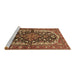 Sideview of Machine Washable Persian Brown Traditional Rug, wshtr4608brn