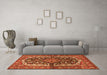 Machine Washable Persian Orange Traditional Area Rugs in a Living Room, wshtr4608org