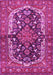 Machine Washable Persian Pink Traditional Rug, wshtr4608pnk