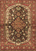 Machine Washable Persian Brown Traditional Rug, wshtr4608brn