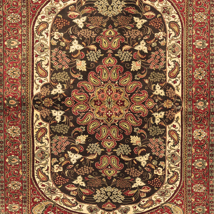 Machine Washable Persian Brown Traditional Rug, wshtr4608brn