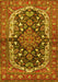 Machine Washable Persian Yellow Traditional Rug, wshtr4608yw