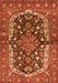 Serging Thickness of Machine Washable Persian Orange Traditional Area Rugs, wshtr4608org