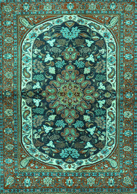 Persian Turquoise Traditional Rug, tr4608turq