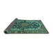 Sideview of Persian Turquoise Traditional Rug, tr4608turq