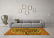 Machine Washable Persian Yellow Traditional Rug in a Living Room, wshtr4608yw