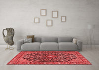 Machine Washable Persian Red Traditional Rug, wshtr4609red