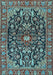 Machine Washable Persian Light Blue Traditional Rug, wshtr4609lblu