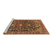 Sideview of Machine Washable Persian Brown Traditional Rug, wshtr4609brn