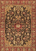 Machine Washable Persian Brown Traditional Rug, wshtr4609brn