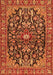 Serging Thickness of Machine Washable Persian Orange Traditional Area Rugs, wshtr4609org