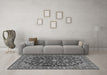 Machine Washable Persian Gray Traditional Rug in a Living Room,, wshtr4609gry