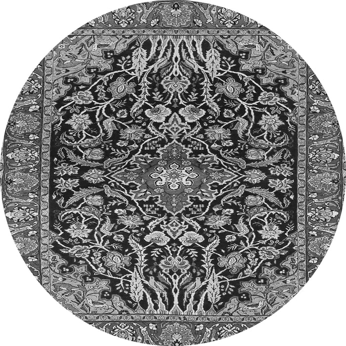 Square Persian Gray Traditional Rug, tr4609gry