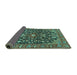 Sideview of Persian Turquoise Traditional Rug, tr4609turq