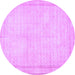 Round Persian Purple Traditional Rug, tr460pur