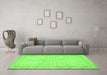 Machine Washable Persian Green Traditional Area Rugs in a Living Room,, wshtr460grn