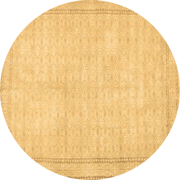 Round Machine Washable Persian Brown Traditional Rug, wshtr460brn