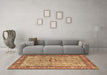 Machine Washable Persian Brown Traditional Rug in a Living Room,, wshtr4610brn