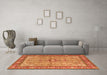 Machine Washable Persian Orange Traditional Area Rugs in a Living Room, wshtr4610org