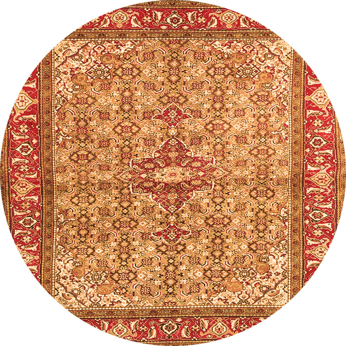 Square Persian Orange Traditional Rug, tr4610org