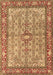 Machine Washable Persian Brown Traditional Rug, wshtr4610brn