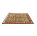 Sideview of Machine Washable Persian Brown Traditional Rug, wshtr4610brn