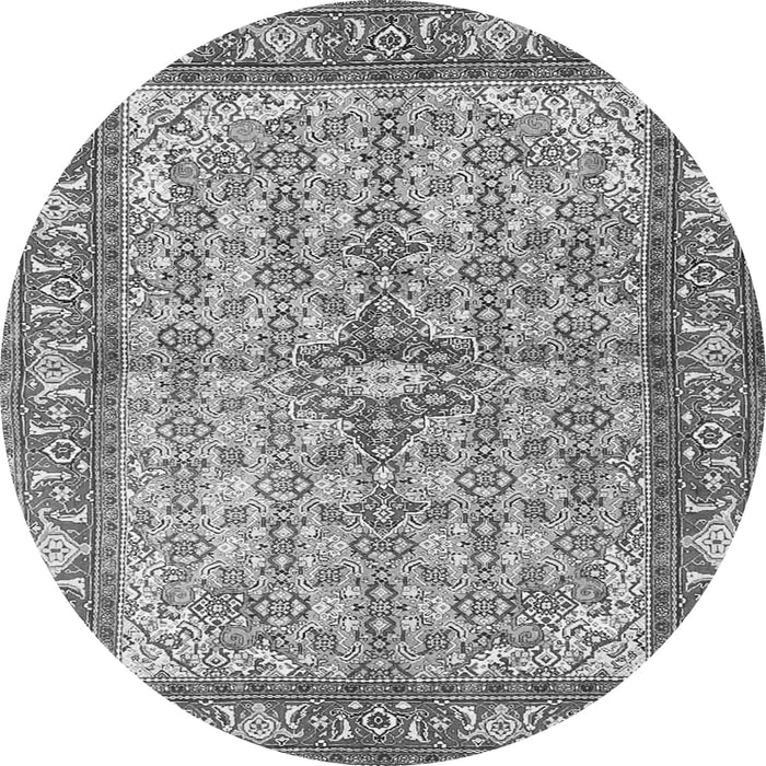 Machine Washable Persian Gray Traditional Rug, wshtr4610gry