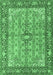 Machine Washable Persian Emerald Green Traditional Area Rugs, wshtr4610emgrn