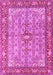 Machine Washable Persian Pink Traditional Rug, wshtr4610pnk