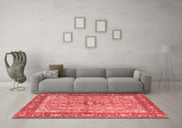 Machine Washable Persian Red Traditional Rug, wshtr4610red