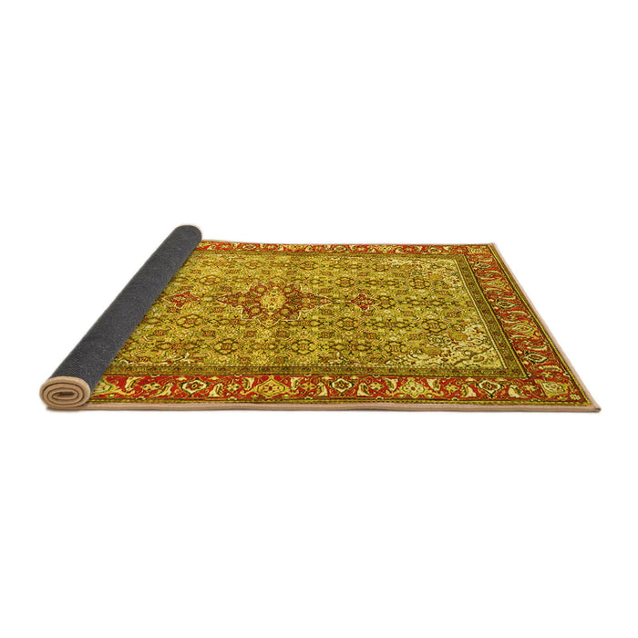 Sideview of Persian Yellow Traditional Rug, tr4610yw