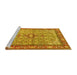 Sideview of Machine Washable Persian Yellow Traditional Rug, wshtr4610yw