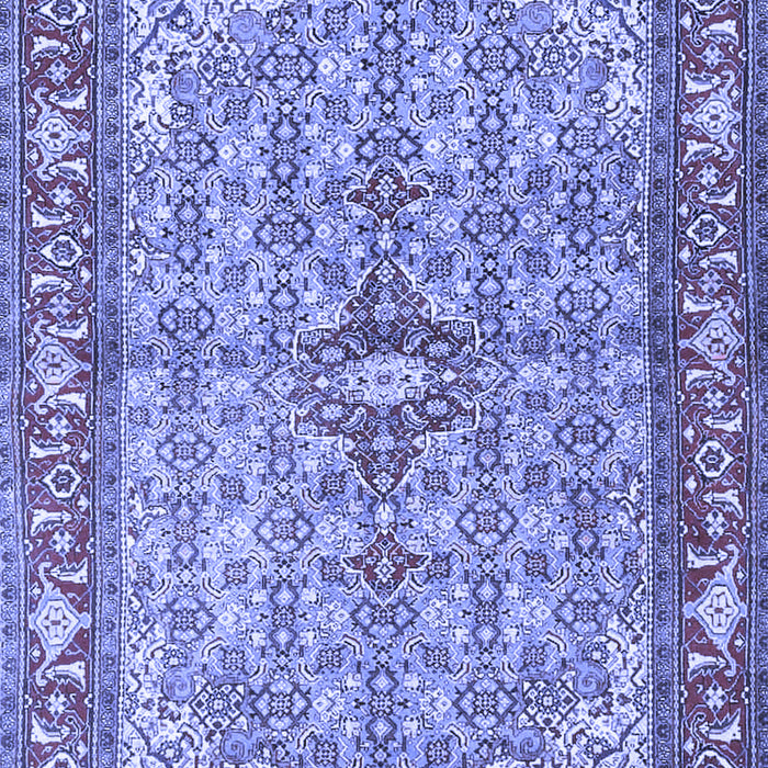 Machine Washable Persian Blue Traditional Rug, wshtr4610blu