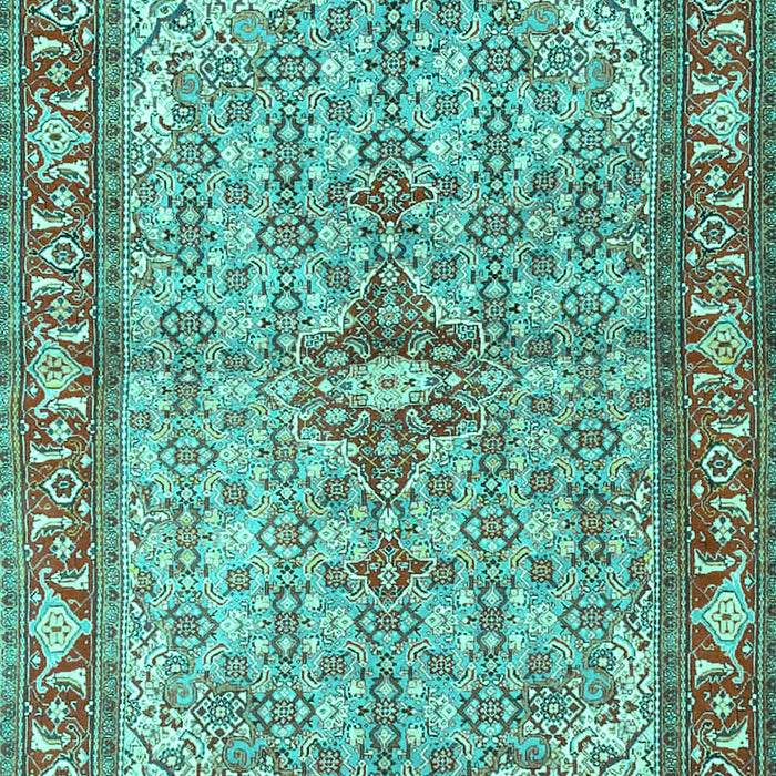 Machine Washable Persian Turquoise Traditional Area Rugs, wshtr4610turq