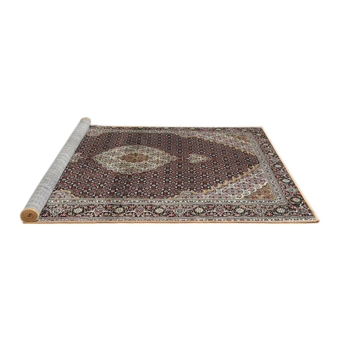Sideview of Machine Washable Traditional Light French Beige Brown Rug, wshtr4611