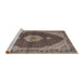 Sideview of Machine Washable Traditional Light French Beige Brown Rug, wshtr4611