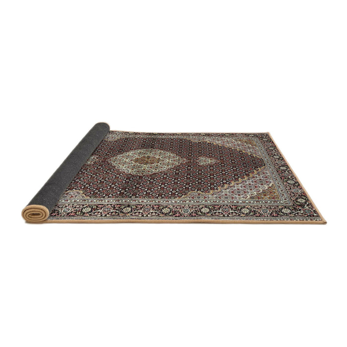 Sideview of Traditional Light French Beige Brown Medallion Rug, tr4611