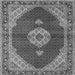 Serging Thickness of Medallion Gray Traditional Rug, tr4611gry