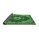 Sideview of Medallion Emerald Green Traditional Rug, tr4611emgrn