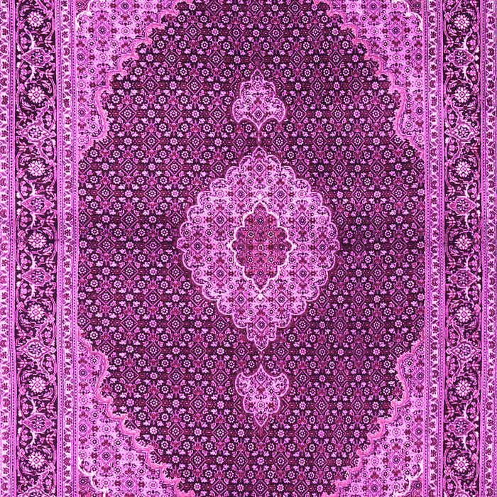 Machine Washable Medallion Pink Traditional Rug, wshtr4611pnk