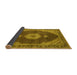 Sideview of Medallion Yellow Traditional Rug, tr4611yw