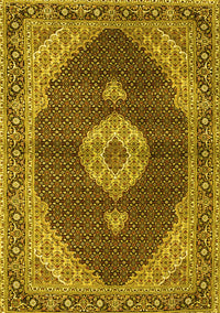 Medallion Yellow Traditional Rug, tr4611yw